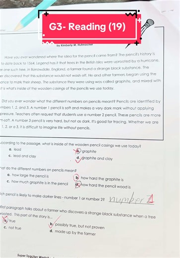 G3- Comprehensive Reading (19) #english #englishlearning #exercise #grade3 #language #reading #writing #basicenglish #englishforbeginners #education #comprehension #elmentaryschool