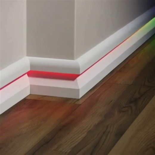 Next-Level RGB Room Hack with LED Baseboard Molding ! 😱