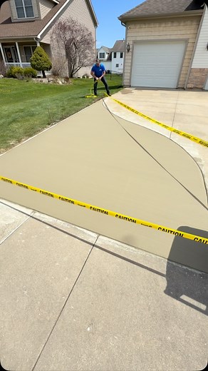 Poured a 4 1/2-inch thick concrete pad using Consumers Concrete. Finished with a broom texture for a clean, slip-resistant surface. Pad was laid down perfectly | Logan Dolfman