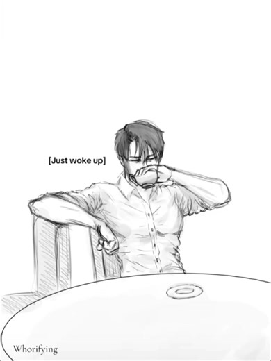 Sleeping then woke up like this🥀 #levi #aot #leviackerman #fanfic