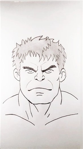 Easy Hulk Drawing Tutorial #shorts #drawing #art
