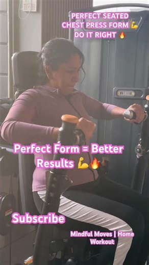 PERFECT SEATED CHEST PRESS FORM 💪 DO IT RIGHT 🔥#trending #fitnessshorts #fitafter40