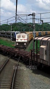 Two Trains Close Call Accident on Diamond Railroad Crossing 😱 Train Simulator, Train Game #traingame