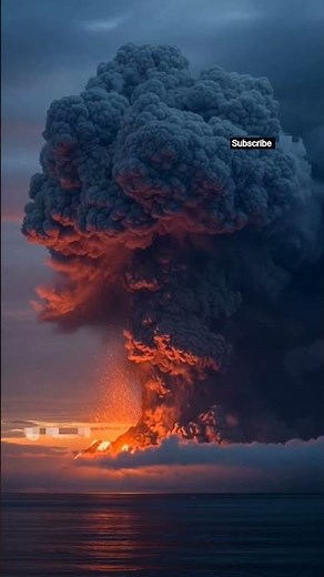 Catastrophic Volcanic Eruption at Sea | Nuclear-Scale Ash Cloud & Firestorm