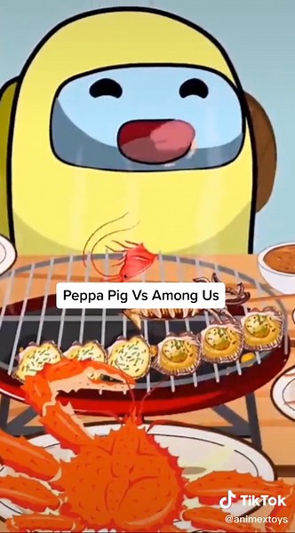 Peppa Pig Plays Among Us - Fun Cartoon Crossover