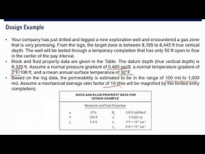 Well Test Design 1: The Case