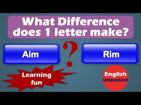 Aim and Rim (One Letter)