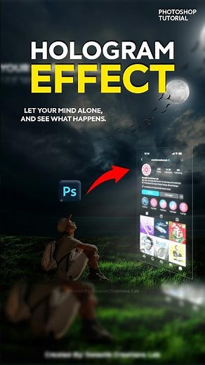 New Photoshop Tutorial 2026 ⚡ Cinematic Hologram Effect