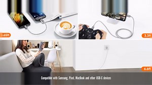 CableCreation Bundle - 2 Items: 2 in 1 Micro USB C to USB A Fast Charge Cord 0.8FT + Short Micro USB to USB C Cable 0.65 FT