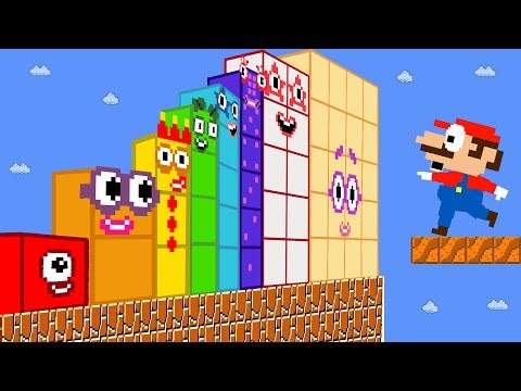 Super Mario and the Giant Numberblocks Mix Level Up | Learn to Count | Game Animation