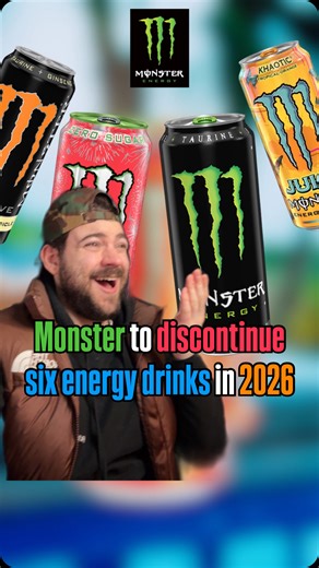 Monster Energy is rumored to be discontinuing six drinks in 2026. Beverages across its Monster Ultra, Monster Reserve, Monster Juice, and Reign Storm lines are being cut to make room for new options which we’ll cover in this video as well. If you’re interested in more energy drink news, make sure to check out our collaborator @SodaSeekers - 60k on IG as well. Is your favorite Monster Energy flavor getting discontinued in 2026? #energydrink #monsterenergy #caffeine #drinkstagram #snacks #energydr