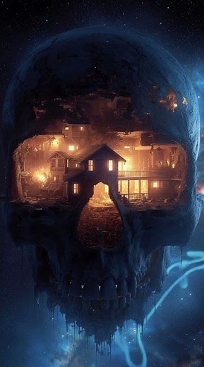 This Floating Skull Is Slowly Decaying