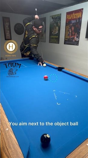 Simple way to curve cue ball in pool!