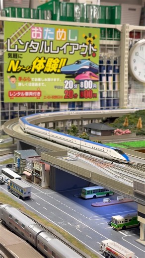 E7系が自宅外のレイアウトで初走行 ポポンデッタ京王新宿店