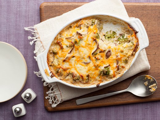 Cheesy Mushroom and Broccoli Casserole