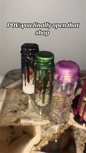 Finally reopened my Etsy shop! I really enjoy making altars and want to continue crafting spell jars, candles, and other tools people can use for their altars or to help them see their ideas come to life! I hope to expand to altar kits and custom boxes, but for now I’m proud i did this! Spell jars and candles available on Etsy through the link in my bio ❣️ thanks for all your support ! • • • #witchcraft #spells #tarotreading #candlemagic