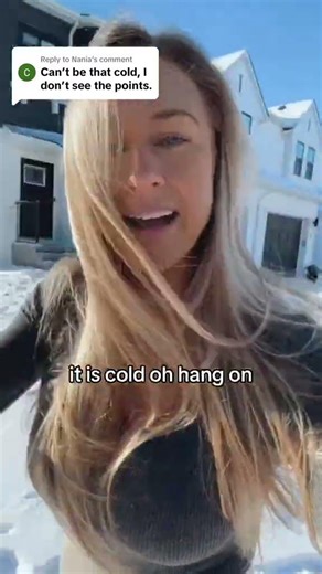 Replying to Nania when all else fails just ask the neighbor cold temperature