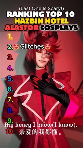 TOP 10 Hazbin Hotel Alastor Cosplays 🤩 #alastor