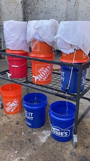 Cana Provisions on Instagram: "For anyone struggling with water production on a larger scale, one of the best ways to mass process water is a DIY bucket bio-sand filter. This system is a simplified and modified method that is still in use in municipal water systems around the world. I stress, DO NOT DRINK THE WATER DIRECTLY FROM THIS SYSTEM. This system is to remove sand, silt, sediment and contamination from extremely dirty water and will still require some sort of disinfection technique such a