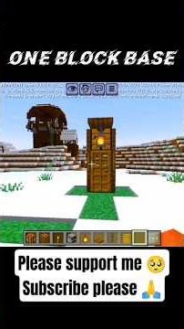 One Block Base Build Tricks 😮#shortsfeed#trendingshorts#viral#shorts#minecraftshorts#java#bedrock#MC