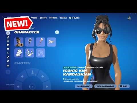NEW Fortnite Kim Kardashian Skins, Emotes and All Cosmetics FULL Showcase