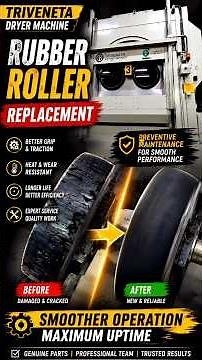 Replacement of The Roller Wheel in Dryer Machine #roller