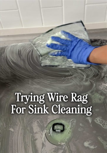 I’ve been curious about using a wire rag for cleaning, so I’m trying it on my laundry sink today 🫧 and now I finally understand the hype 🙌😍#cleaningtiktok #sinkclean #satisfyingcleaning #asmrcleaning #sudsycleaning