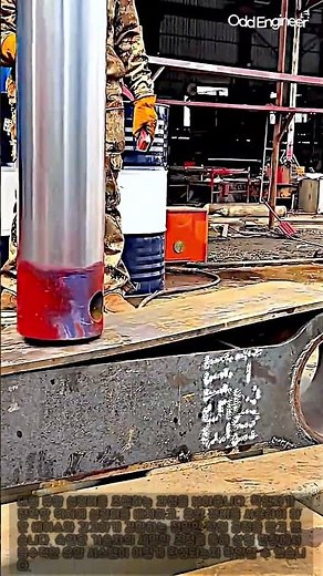 산업 현장 유압 실린더 설치 공정 분석 #worker #process #machinery #maintenance #industrial