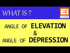 What is Angle of ELEVATION ? and Angle of DEPRESSION ? || Trigonometry