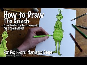 How to Draw the Grinch from the Illumination 2018 Film voiced by Benedict Cumberbatch