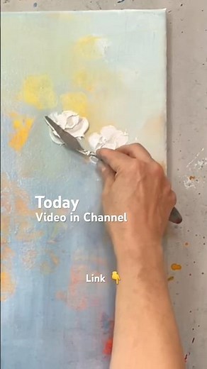 3D Texture Magic! 😍 #acrylicpainting #paintingforbeginners #blumenliebe #short