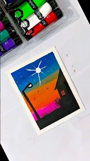 Easy and simple | Step by step | Watercolour painting for beginners❤️ #art #shorts #diy #artandcraft