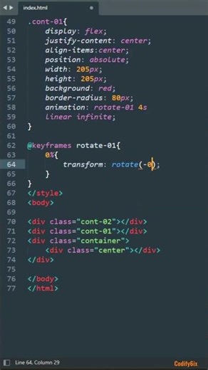 Colorful rings animation | HTML & CSS