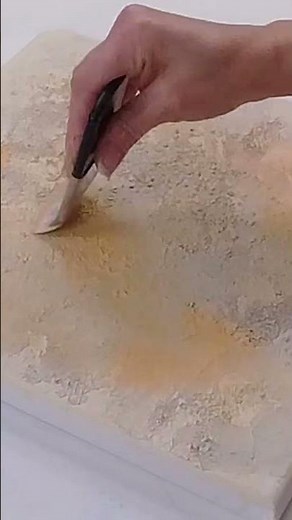 Create structure with acrylic medium pumice - step by step!