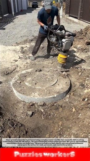 Powerful Soil Compactor Machine in Action