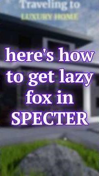 How to Get Lazy Fox #roblox #specter