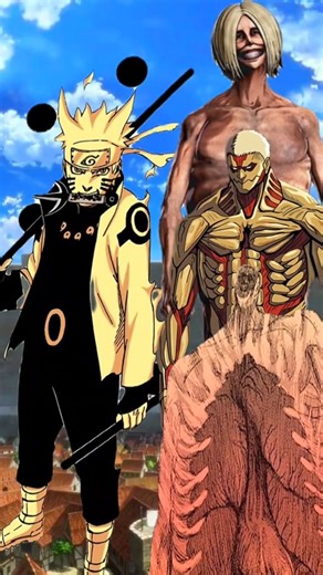 Naruto vs All Titans #versus #anime #attackontitan