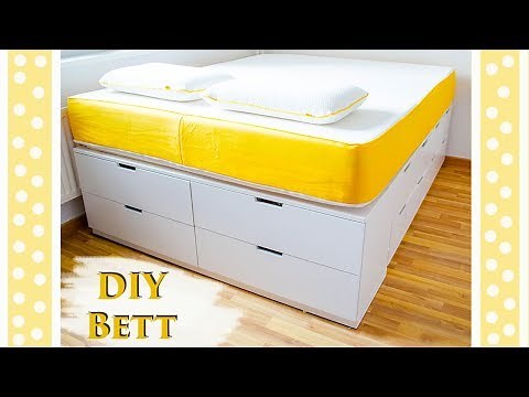 Ikea Hack - Bett bauen - Einfaches DIY Tutorial für ein Plattform Bett mit viel Stauraum
