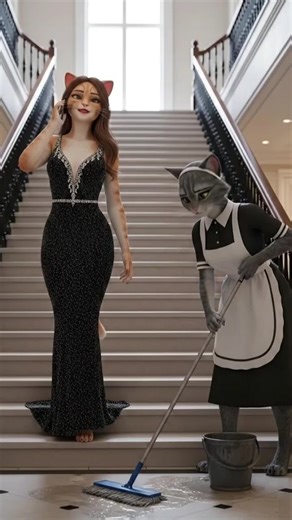 The Sad Tale of a Poor Maid Cat and Rich Cats' Help