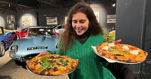 ‘I had sourdough pizza in a luxury vintage car dealership’