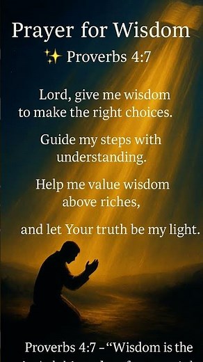 Prayer for Wisdom ✨🙏 | Proverbs 4:7