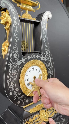 Unique 1880s French Mantel Clock with Distinct Pendulum