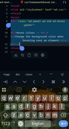 w3-css hover effect program for background interactive #coding #frontendcourse #python