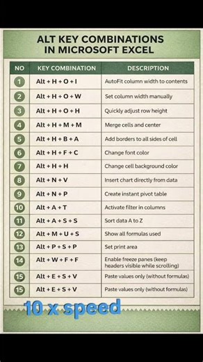 All ALT Shortcut Keys 🔥 | Excel & Computer ALT Shortcuts #Shorts