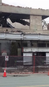 A bystander captured this footage of an excavator falling through a floor of the building it was demolishing on Spring Garden Road this afternoon. Labour officials say no one was hurt. www.cbc.ca/1.3509487 | CBC Nova Scotia