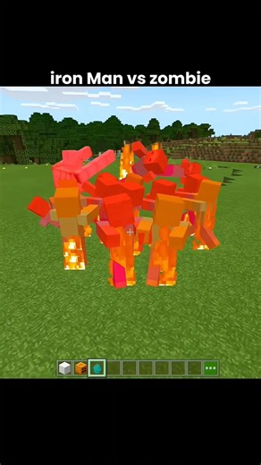 iron man vs Zombie 😱 #minecraft #shortvideo