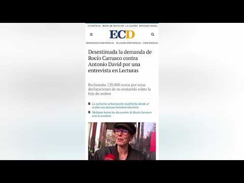 ANTONIO DAVID WINS AGAIN IN COURT AGAINST ROCÍO CARRASCO