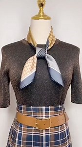 How to wear silk scarf more beautifully #Let we teach you# follow us_cut | Dress prepare