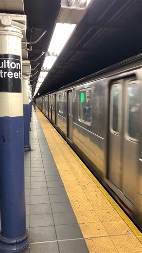 R62A (4) train Departs Fulton Street
