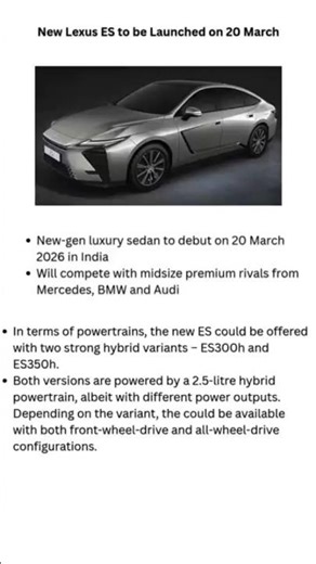 All-new Lexus ES 😍 Luxury, tech,#2026LexusES #LuxurySeden #CarReview #NewCars #ElectricCars